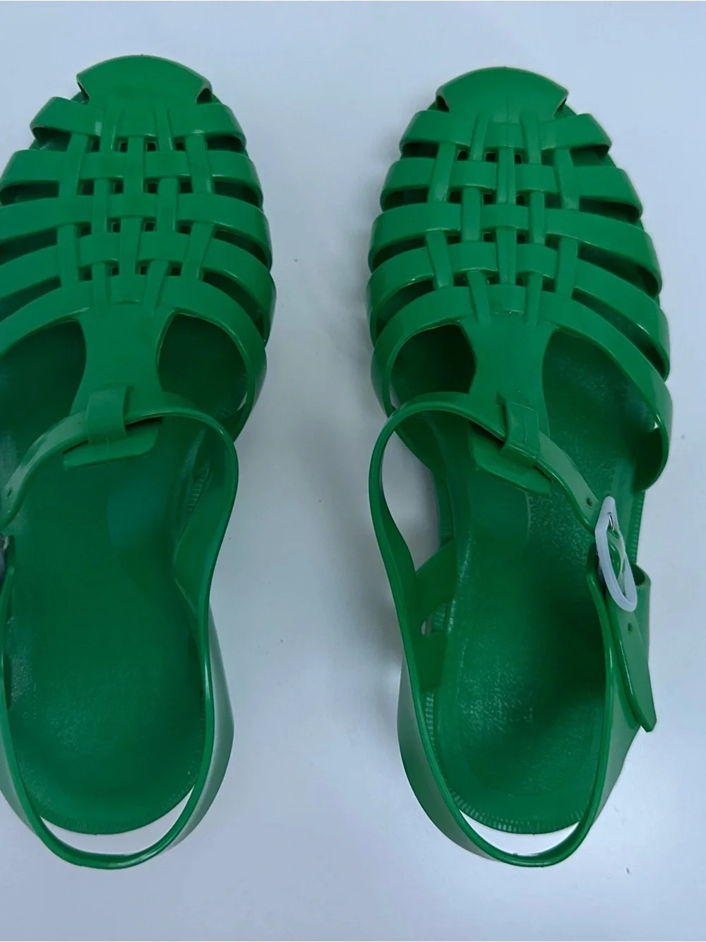 Green Womens Jelly Fisherman Sandals
